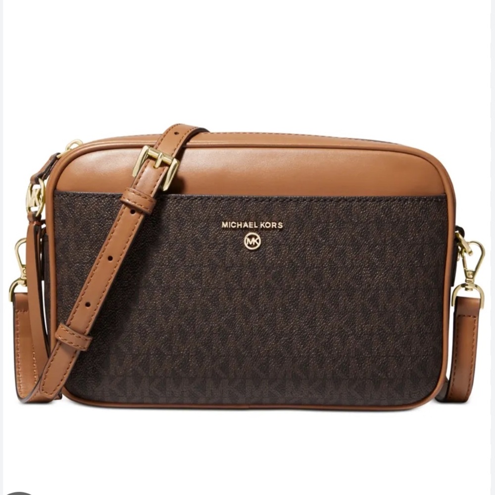 Michael Kors Brown and Tan Crossbody Bag